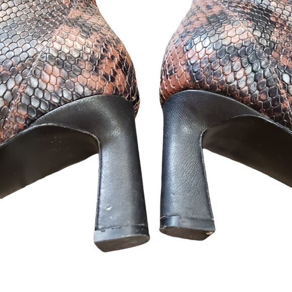 Joie Rawly Snakeskin Leather Ankle Boots Size 38 - Picture 11 of 16